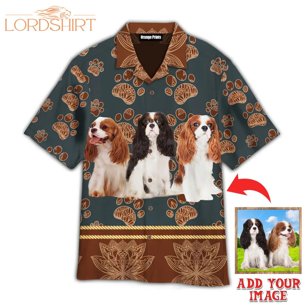 Cavalier King Custom Photo Hawaiian Shirt