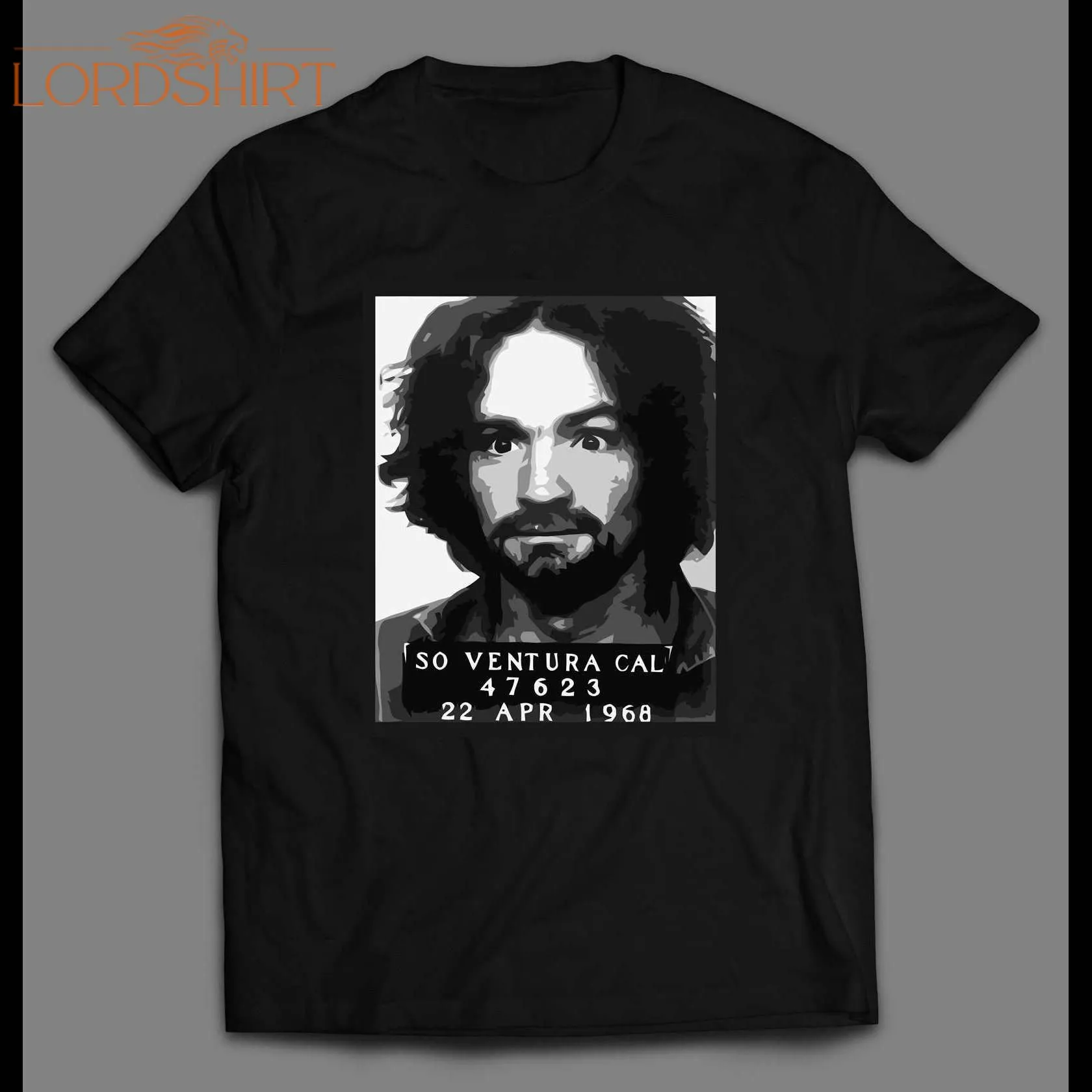 Charles Manson Mugshot Photo Shirt