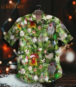 Chicken Christmas Hawaiian Shirt