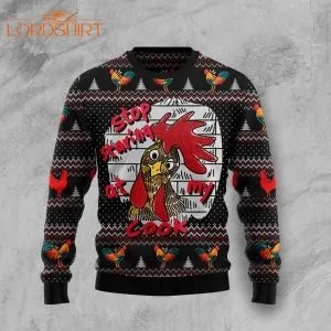 Chicken Stop Ugly Christmas Sweater