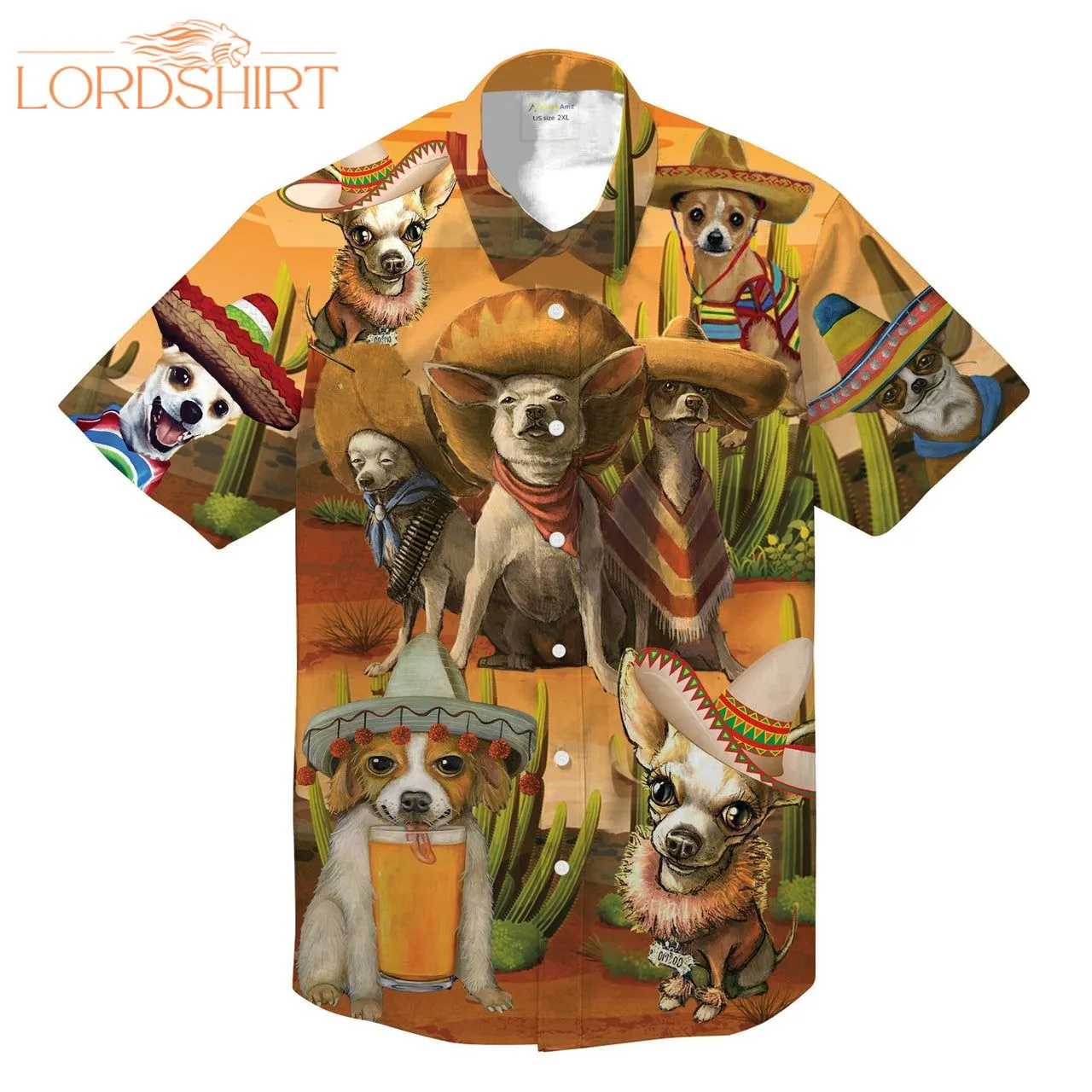 Chihuahua Dog Aloha Hawaiian Shirt