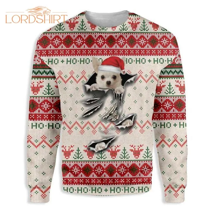 Chihuahua Dog Scratch Ugly Christmas Sweater