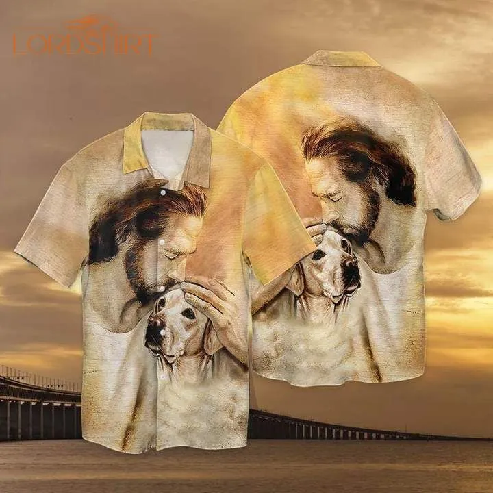 Christian Jesus Love Labrador Dog Aloha Hawaiian Shirt