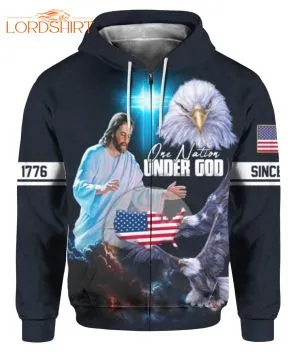 Christian Jesus One Nation Under God Since 1776 3d All Over Print