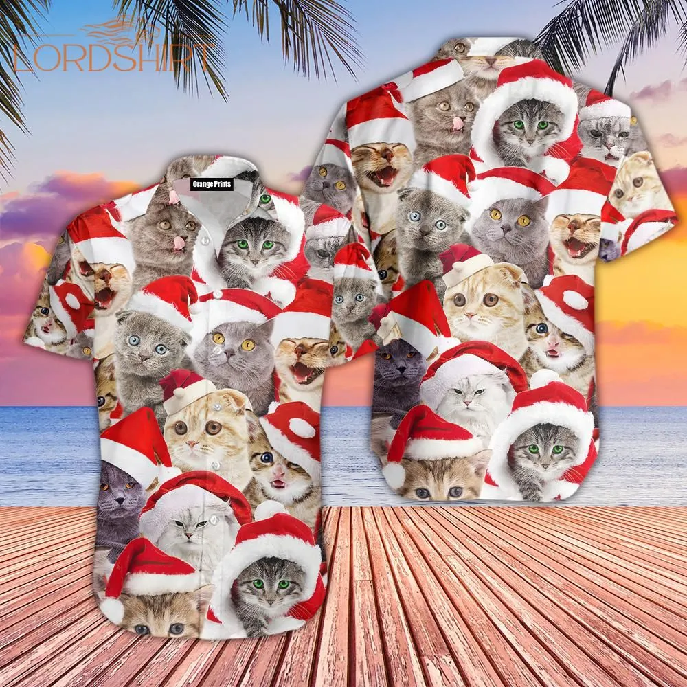 Christmas Cat Hawaiian Shirt