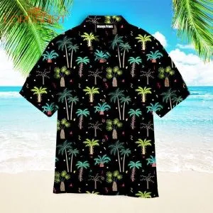 Christmas In July Merry Xmas Palm Tree Pattern Hawaiian Shirt