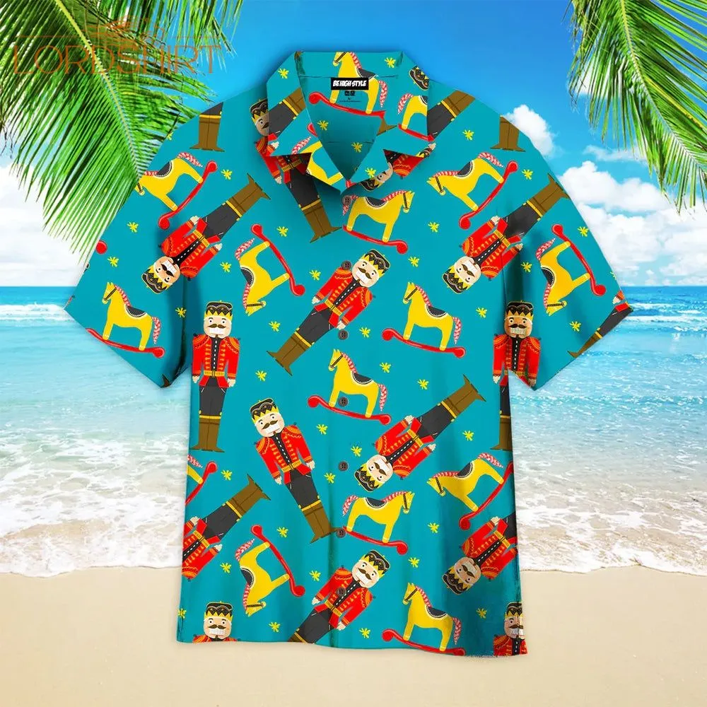 Christmas Nutcracker Horse Toys Ride Pattern Aloha Hawaiian Shirt