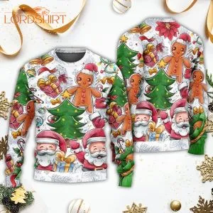 Christmas Santa Cutie Winter Snowman Gingerbread Ugly Christmas Sweater