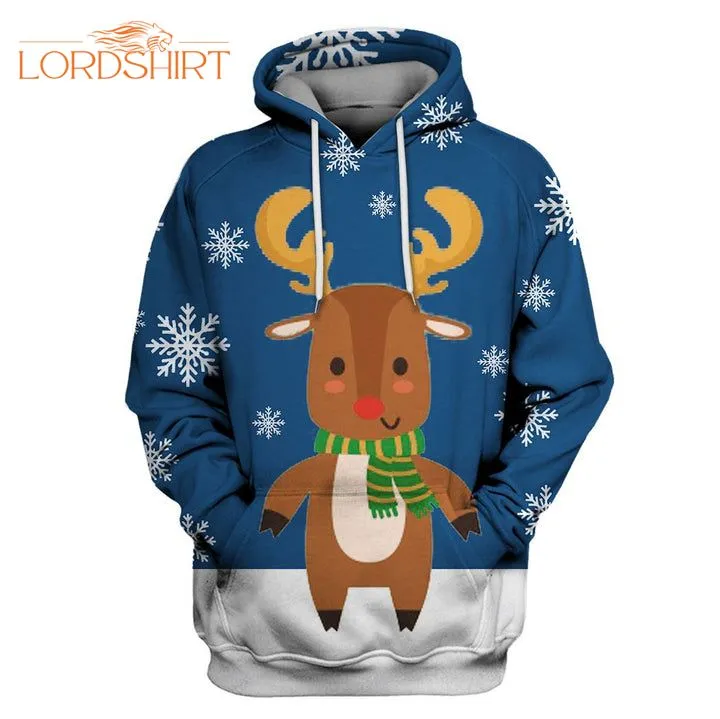 Christmas Santa Reindeer 3d All Over Print