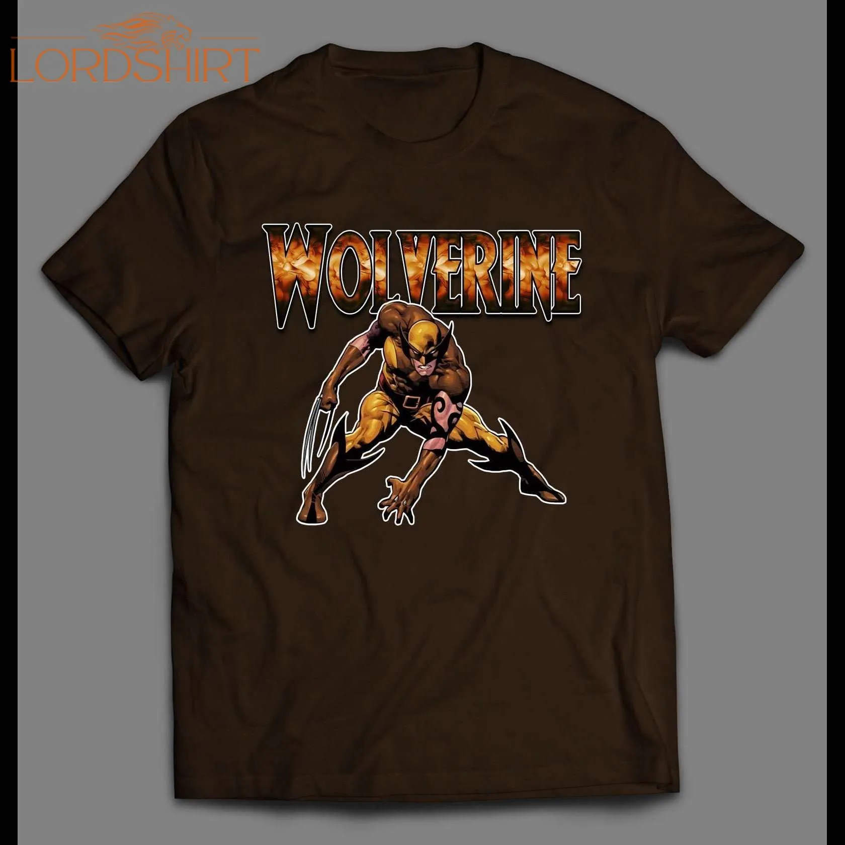 Classic Brown And Gold Wolverine Costume High Quality Shirt