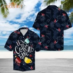 Coffee Time Dark Aloha Hawaiian Shirt