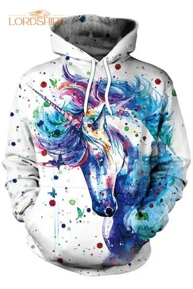 Colored Painted Unicorn Pattern 3d All Over Print