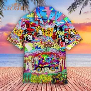 Colorful Hippie Feeling Groovy Aloha Hawaiian Shirt