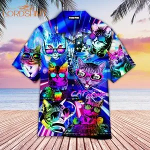 Cool Cats Play Dj Music Hawaiian Shirt
