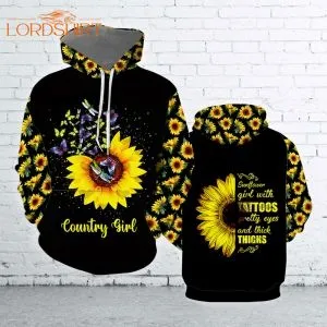 Country Girl Sunflower Girl 3d All Over Print