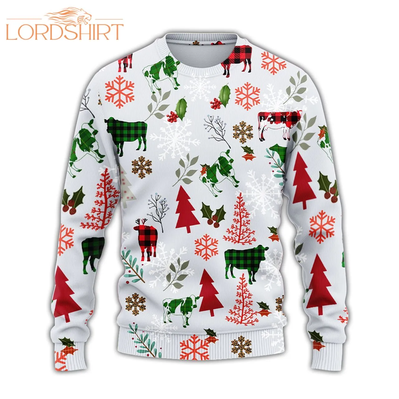 Cow Christmas Time Ugly Christmas Sweater