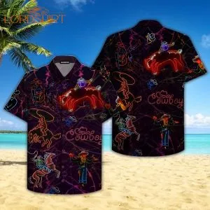 Cowboy Neon Love Life Hawaiian Shirt