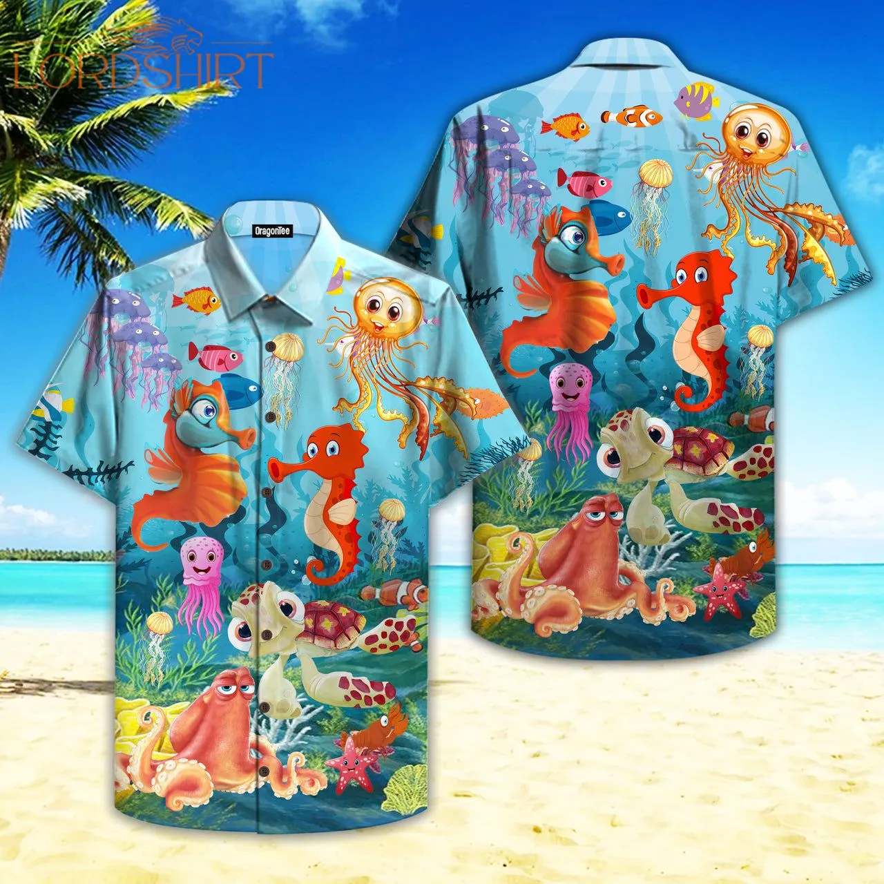 Crazy Funny Under The Ocean Life Hawaiian Shirt