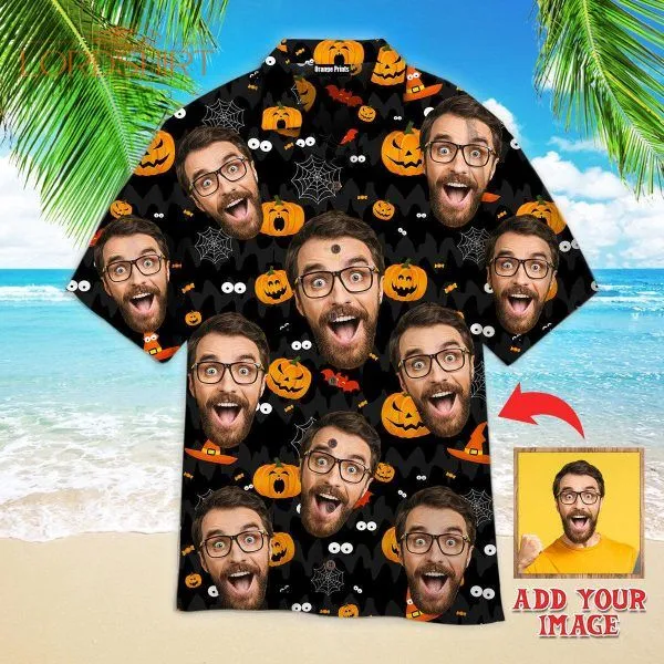 Custom Face Halloween Is Coming Custom Photo Hawaiian Shirt