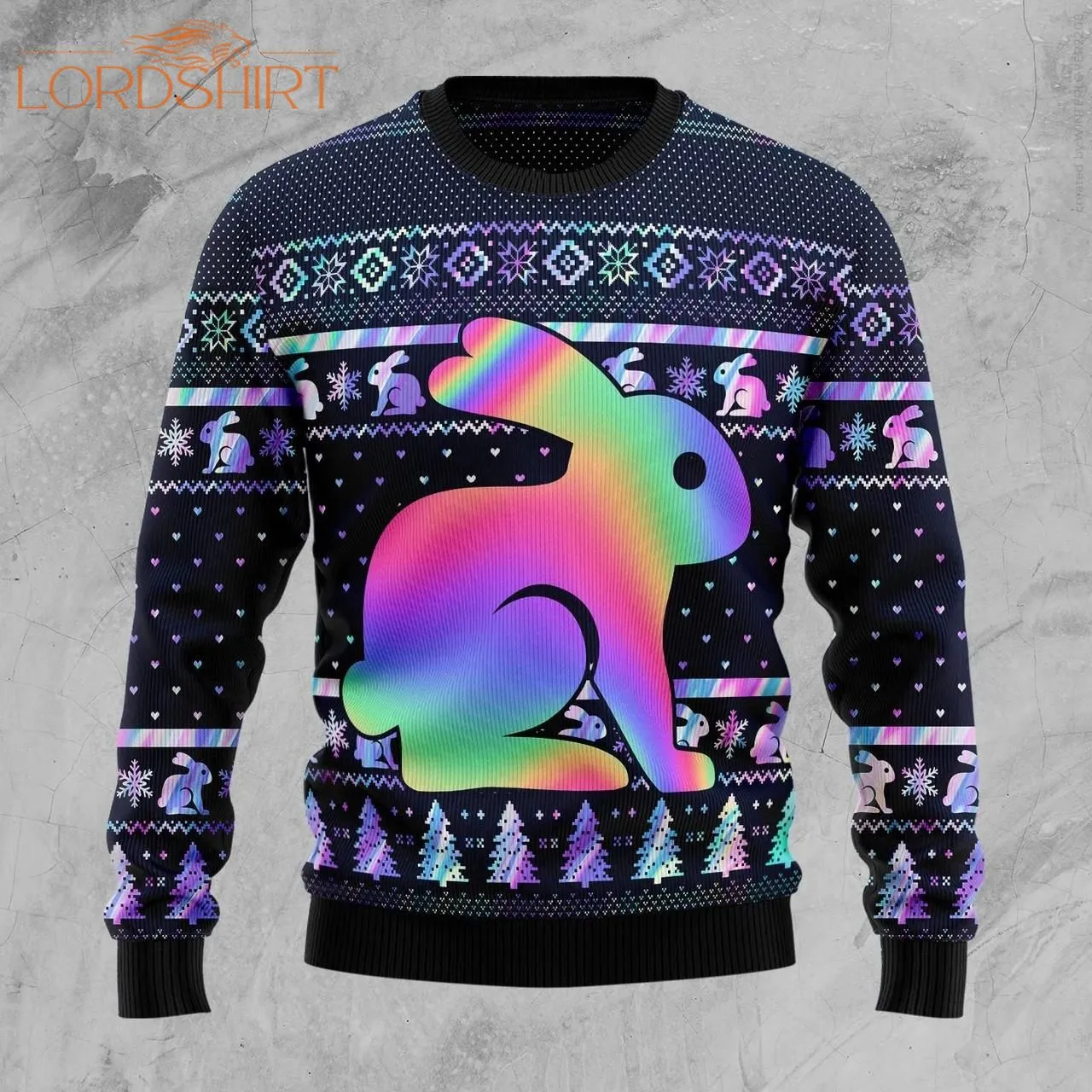 Cute Colorful Rabbit Ugly Christmas Sweater