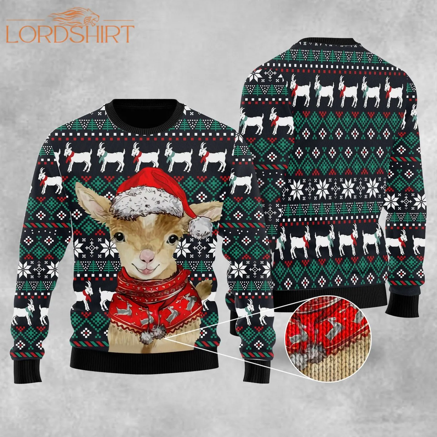 Cute Goat Xmas Ugly Christmas Sweater