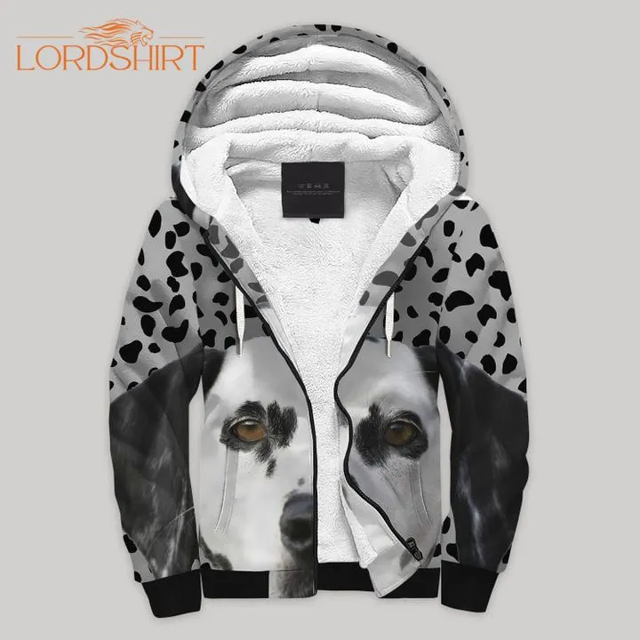 Dalmatian Dog Fleece Zip Hoodie All Over Print