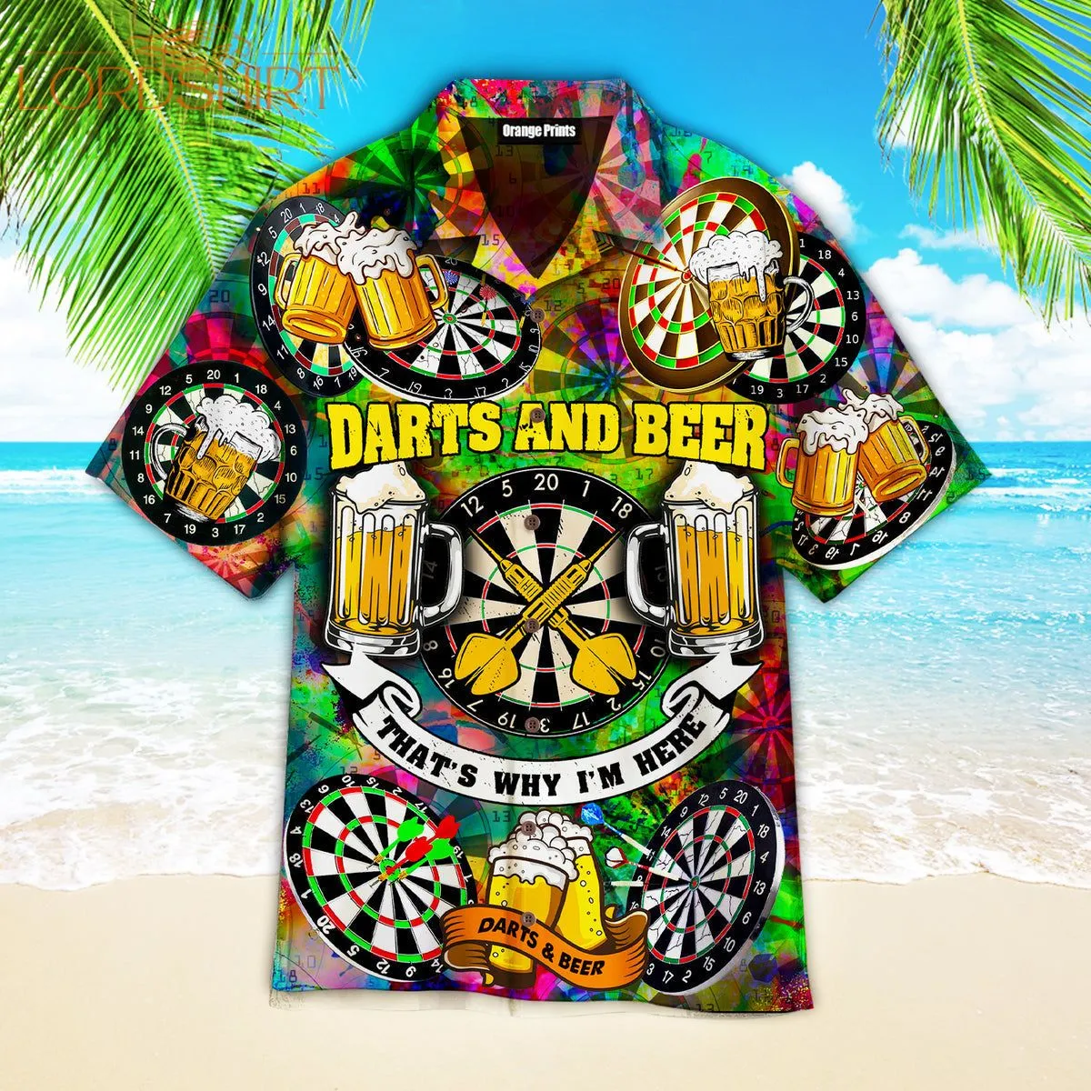 Darts And Beer That's Why I'm Here Aloha Hawaiian Shirt