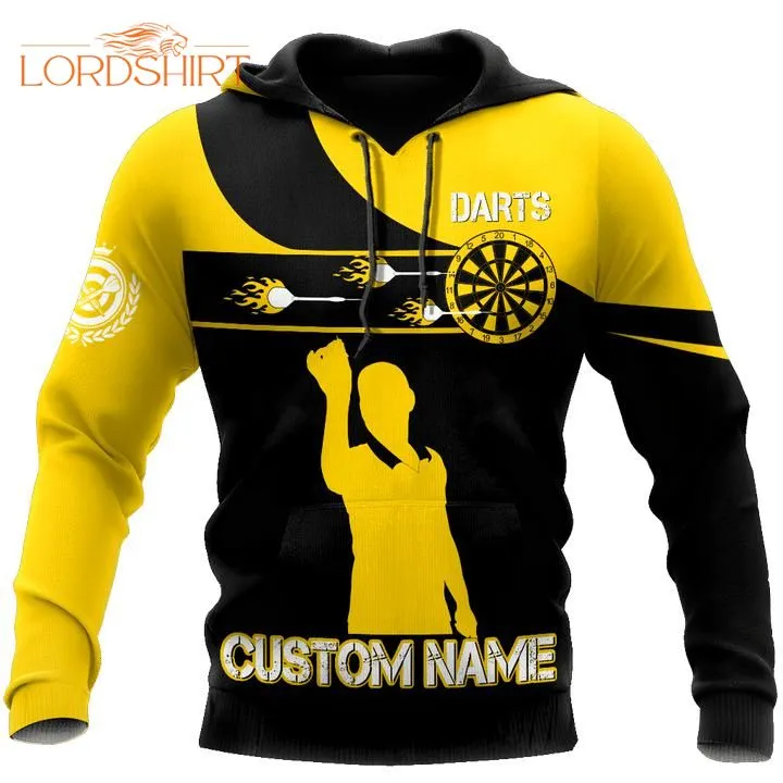 Darts Player Yellow Custom Name 3d All Over Print