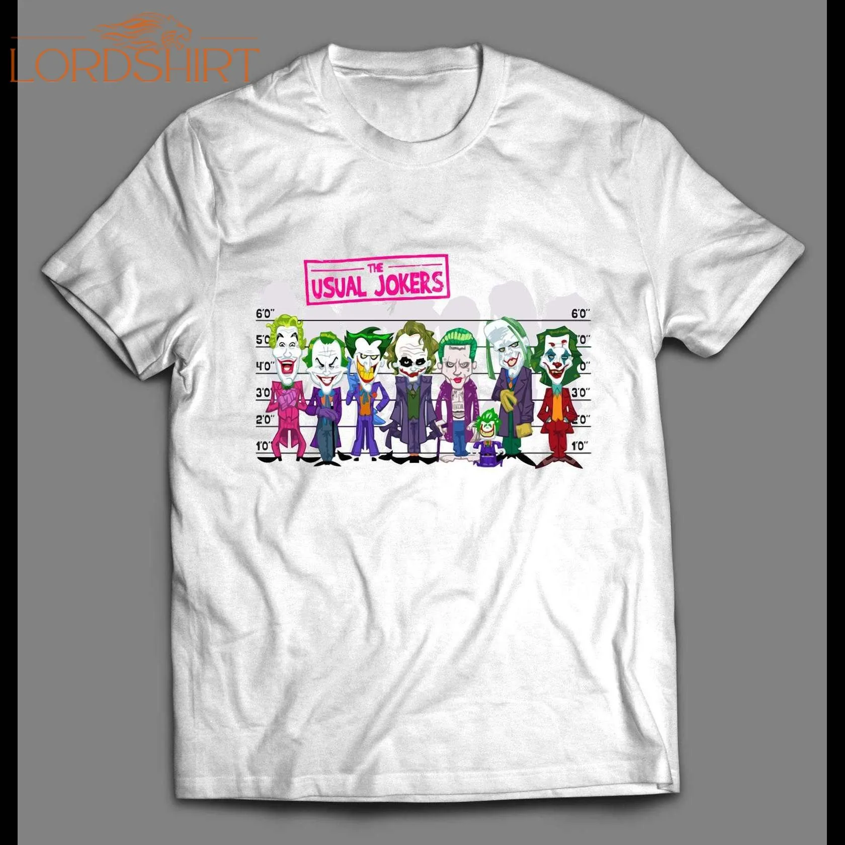 Dc Comics Parody Usual Jokers Custom Police Line Up Shirt