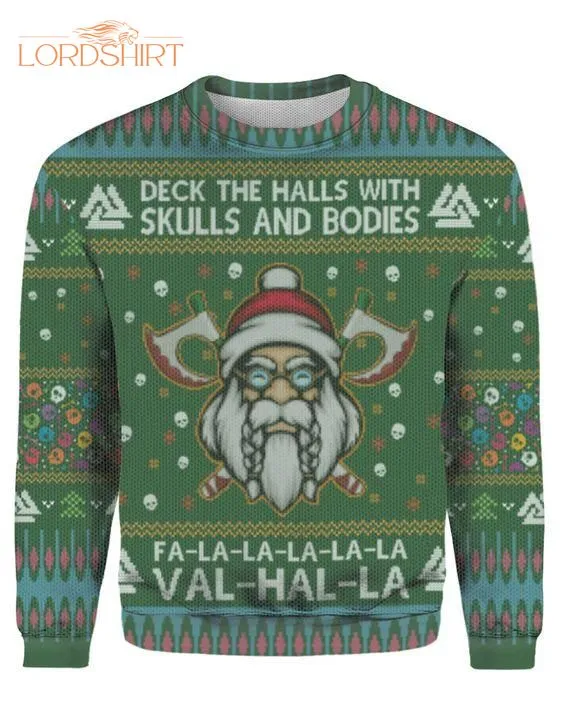 Deck The Halls With Skull Ugly Christmas Sweater