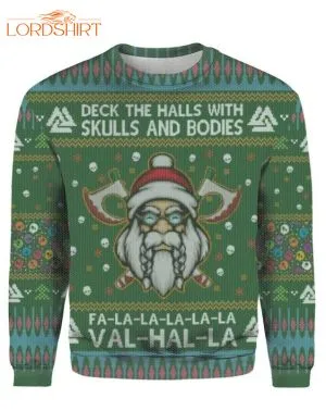 Deck The Halls With Skull Ugly Christmas Sweater