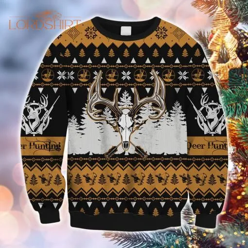 Deer Hunting Ugly Christmas Sweater