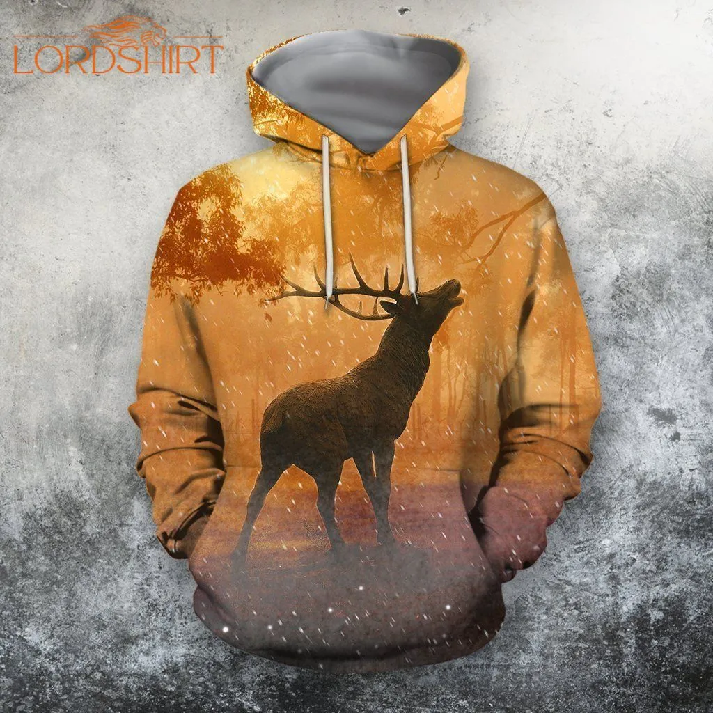 Deer On Autumn 3d All Over Print