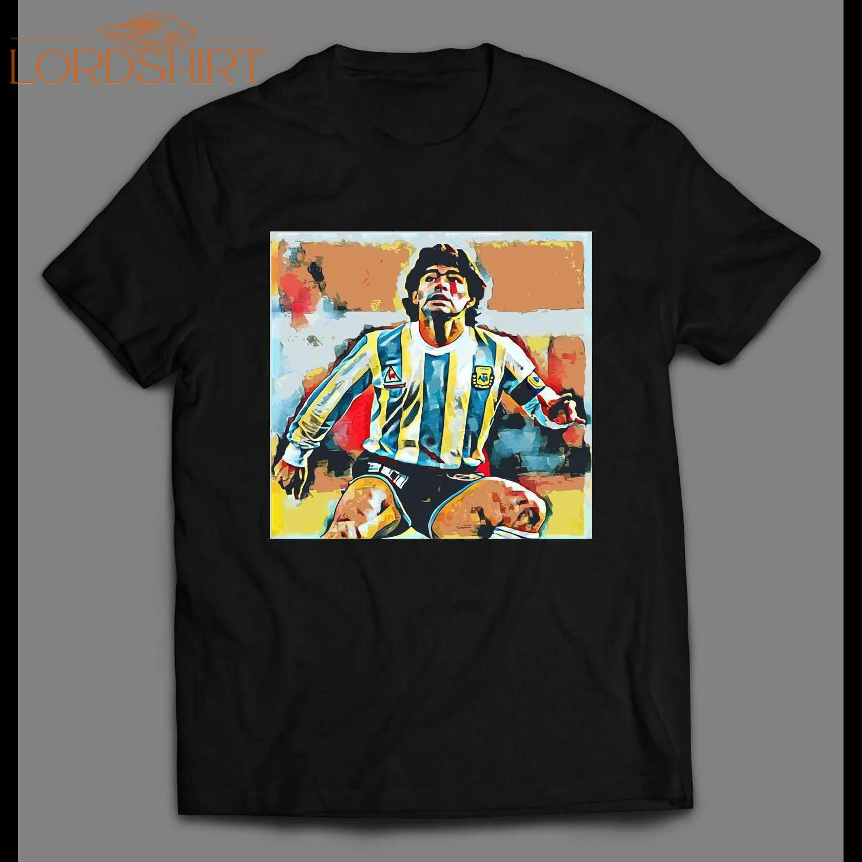 Diego Maradona Soccer Star Custom Art High Quality Shirt