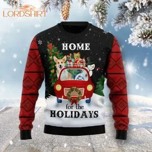 Dog Home For The Holidays Ugly Christmas Sweater