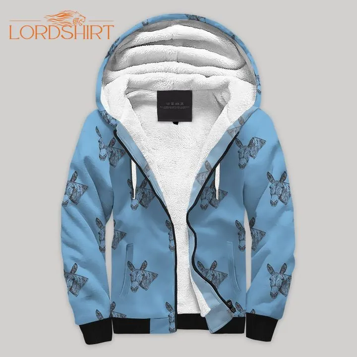 Donkey Blanket Fleece Zip Hoodie All Over Print