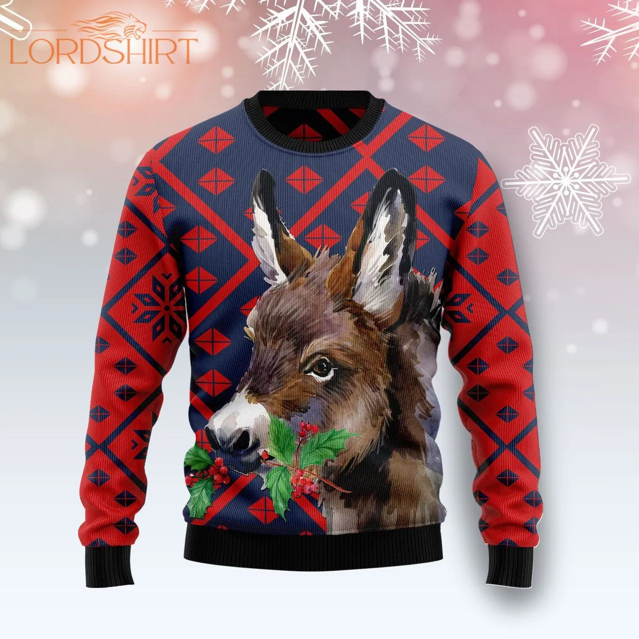 Donkey Leaves Ugly Christmas Sweater