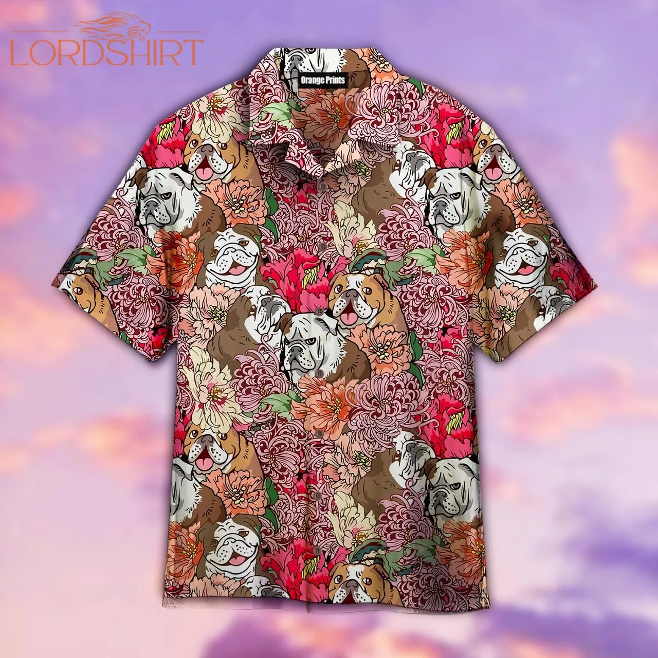 English Bulldog Aloha Hawaiian Shirt