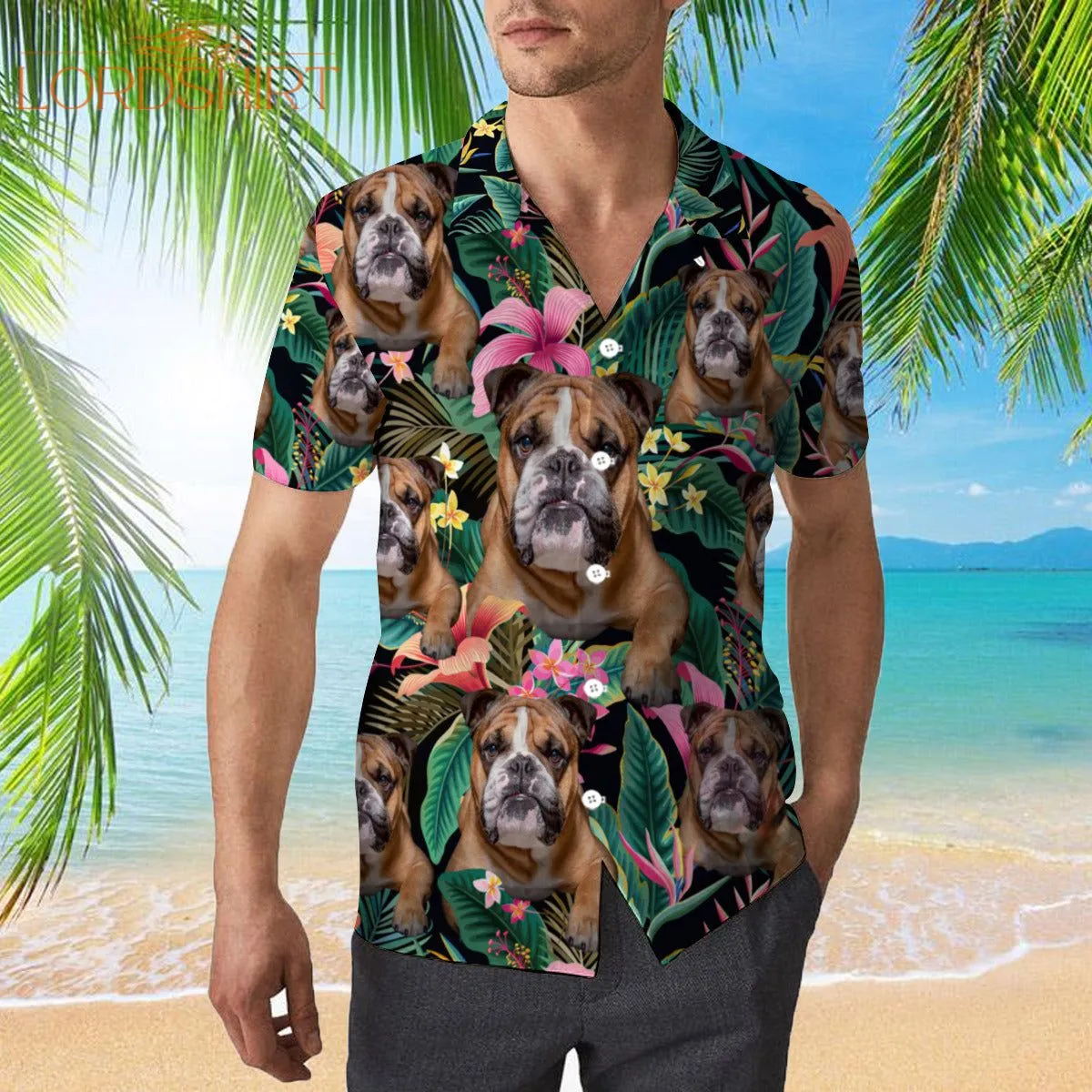 English Bulldog Hawaiian Shirt