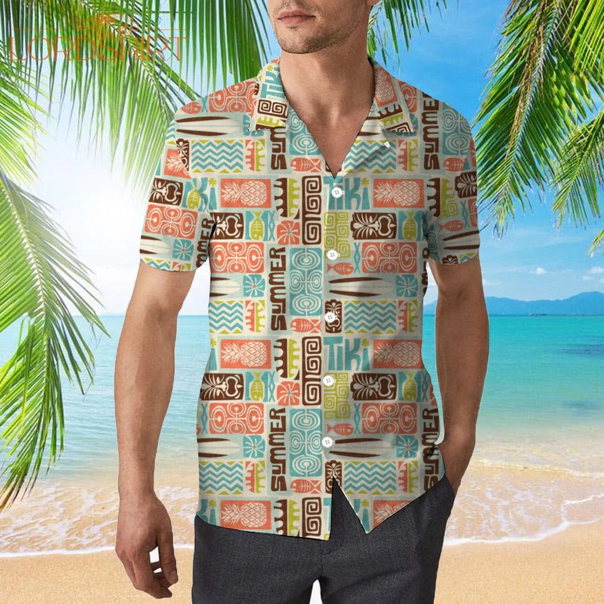 Exotic Tiki Pattern Hawaiian Shirt