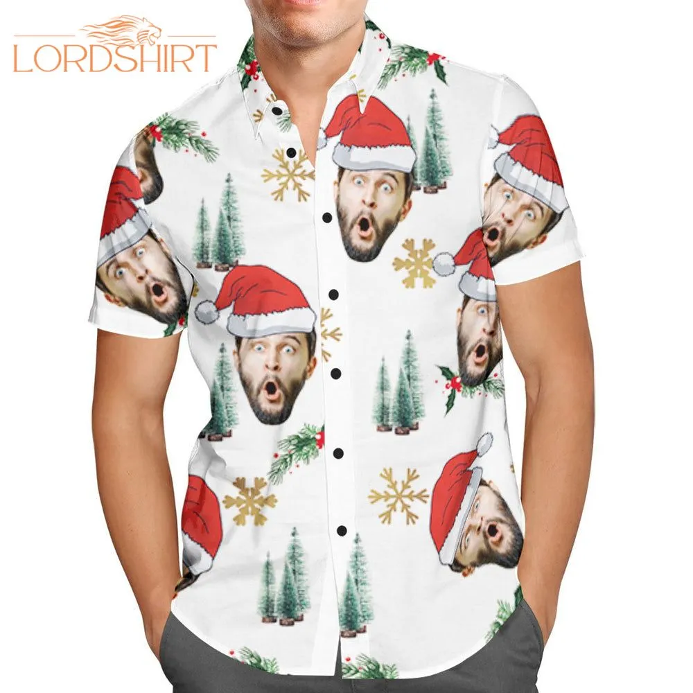 Face Christmas Custom Photo Hawaiian Shirt