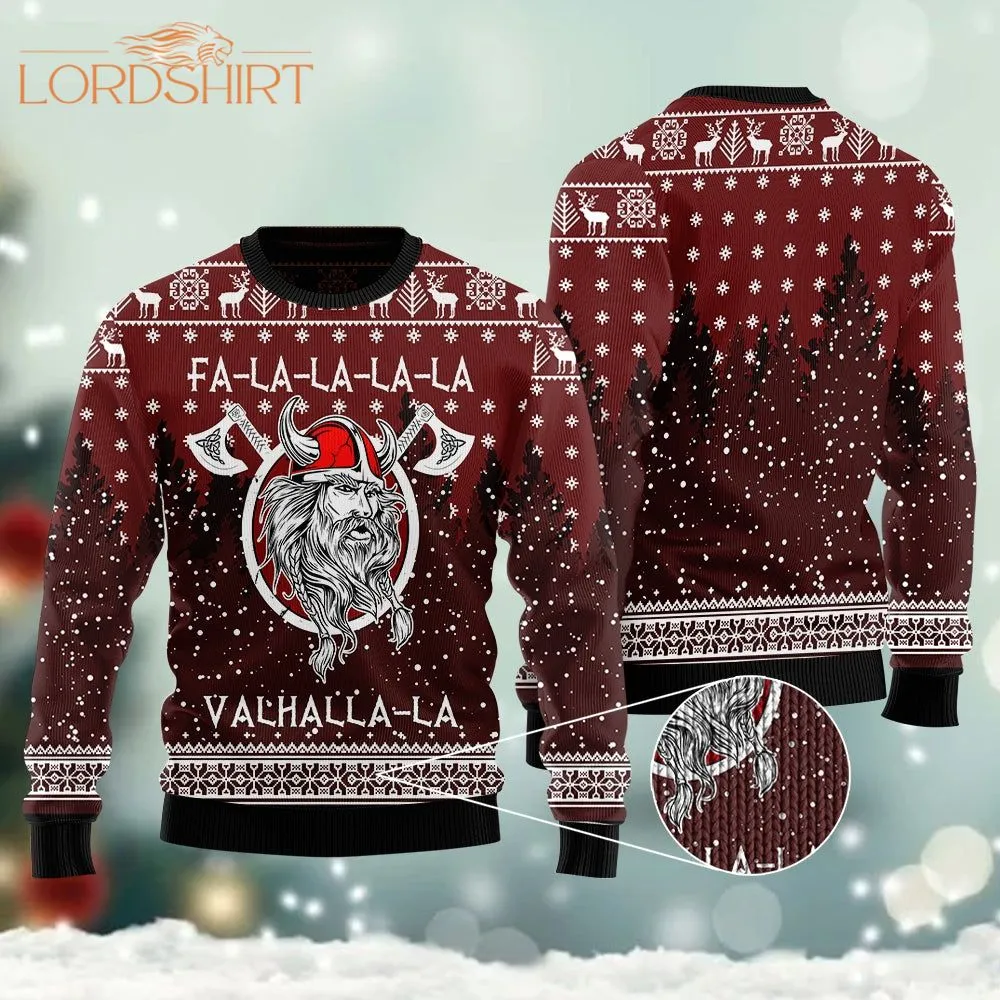 Falalala Valhallala Viking Ugly Christmas Sweater