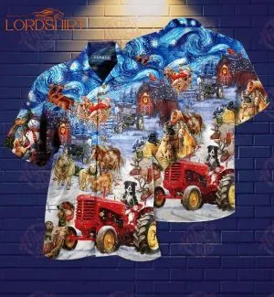 Farmer Night Christmas Hawaiian Shirt