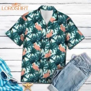 Flamingo Coconut Palm Hawaiian Shirt