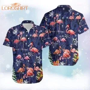 Flamingo On Christmas Hawaiian Shirt