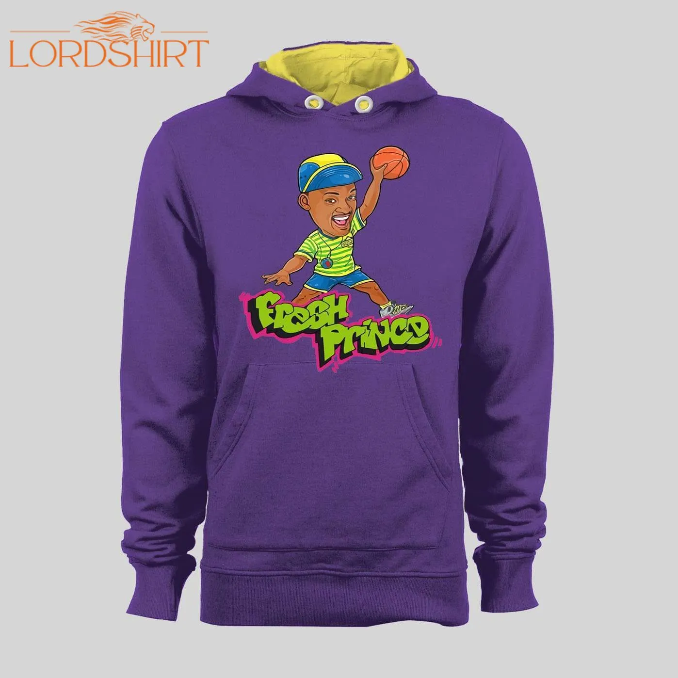 Fresh Prince Of Bel-air Jump Man Art High Quality Varsity 2 Color Contrast Hoodie