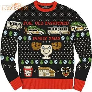 Fun Old Fashioned Family Ugly Christmas Sweater