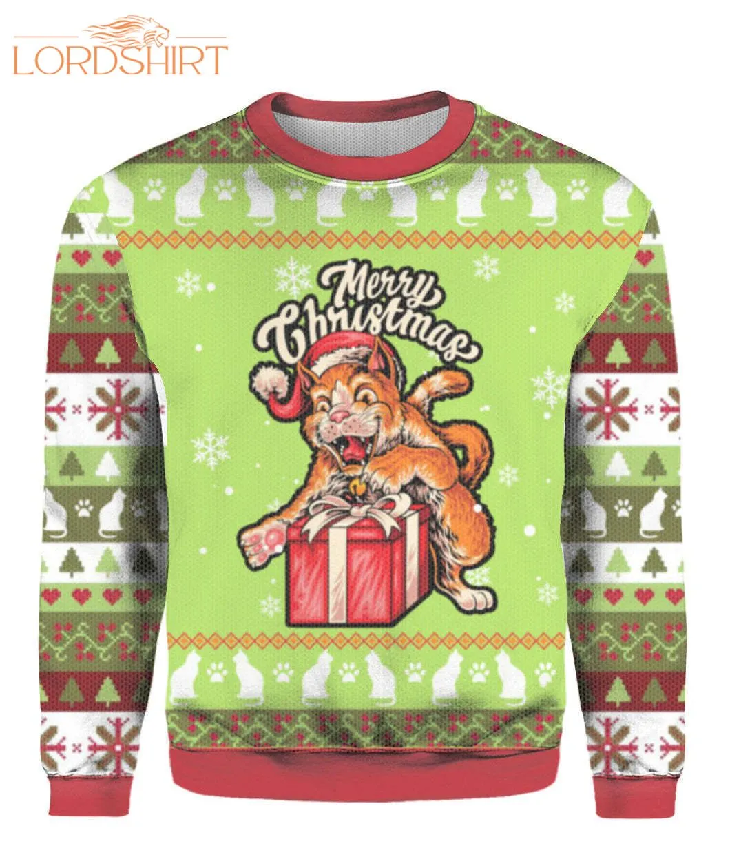 Funny Cat Merry Christmas Ugly Christmas Sweater