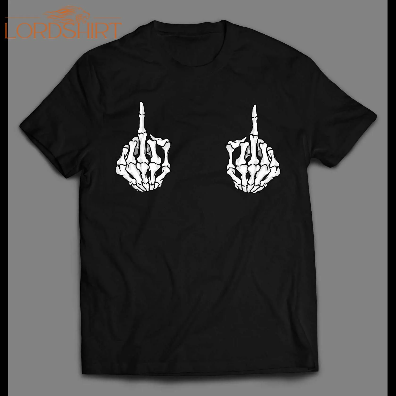 Funny Skeletonal Middle Fingers Halloween Shirt