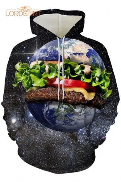 Galaxy Earth Hamburger 3d All Over Print